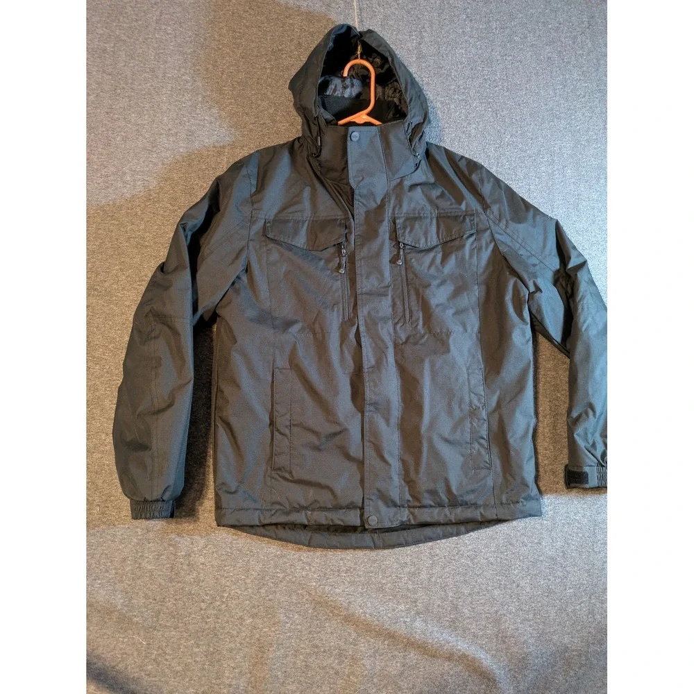 ZeroXPosur Black Label Winter Jacket Men's Size XL Hood Coat Black Heavyweight‎